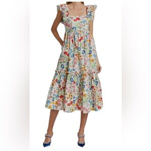 Cara Cara Darby Dress in Floral Garden Ivory